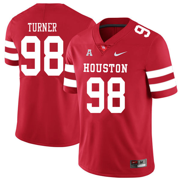 2018 Men #98 Payton Turner Houston Cougars College Football Jerseys Sale-Red